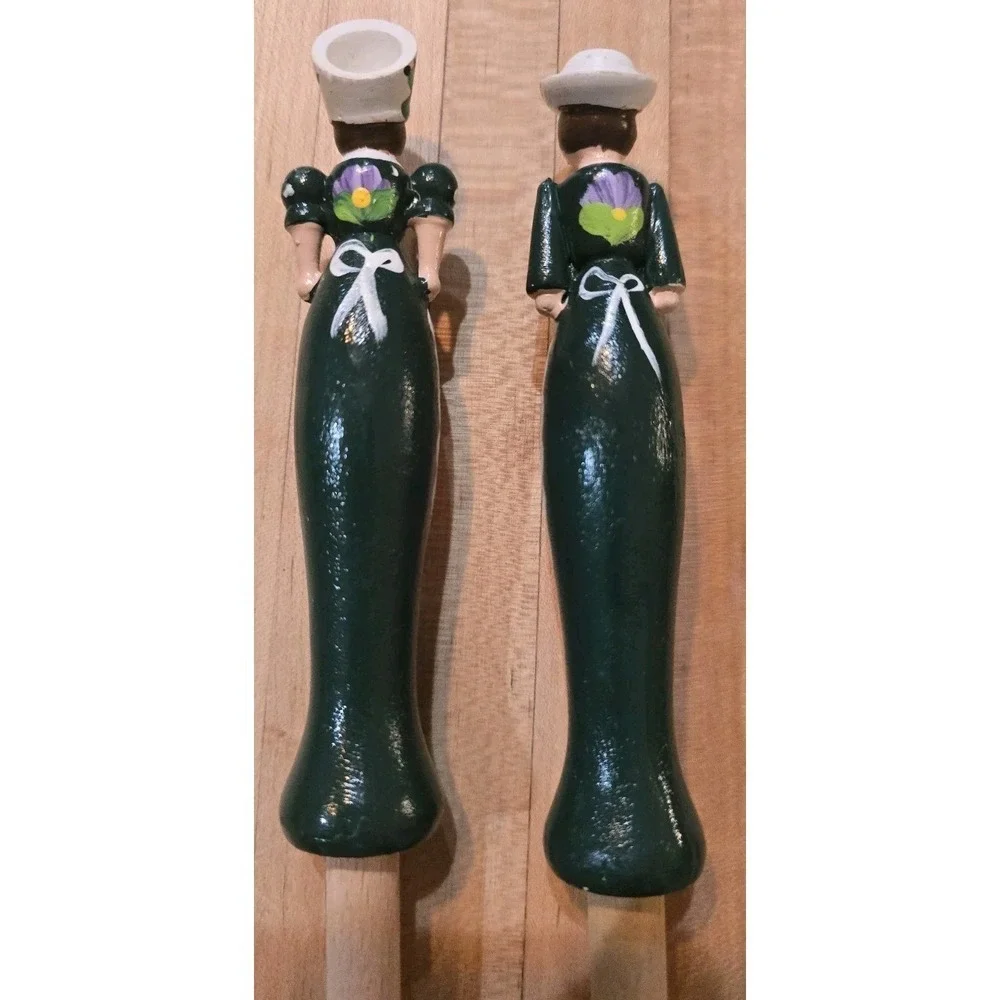 Hungarian Folk Art Wooden Spoon & Fork‎ Set Hand Painted Paprika Kitchen Decor